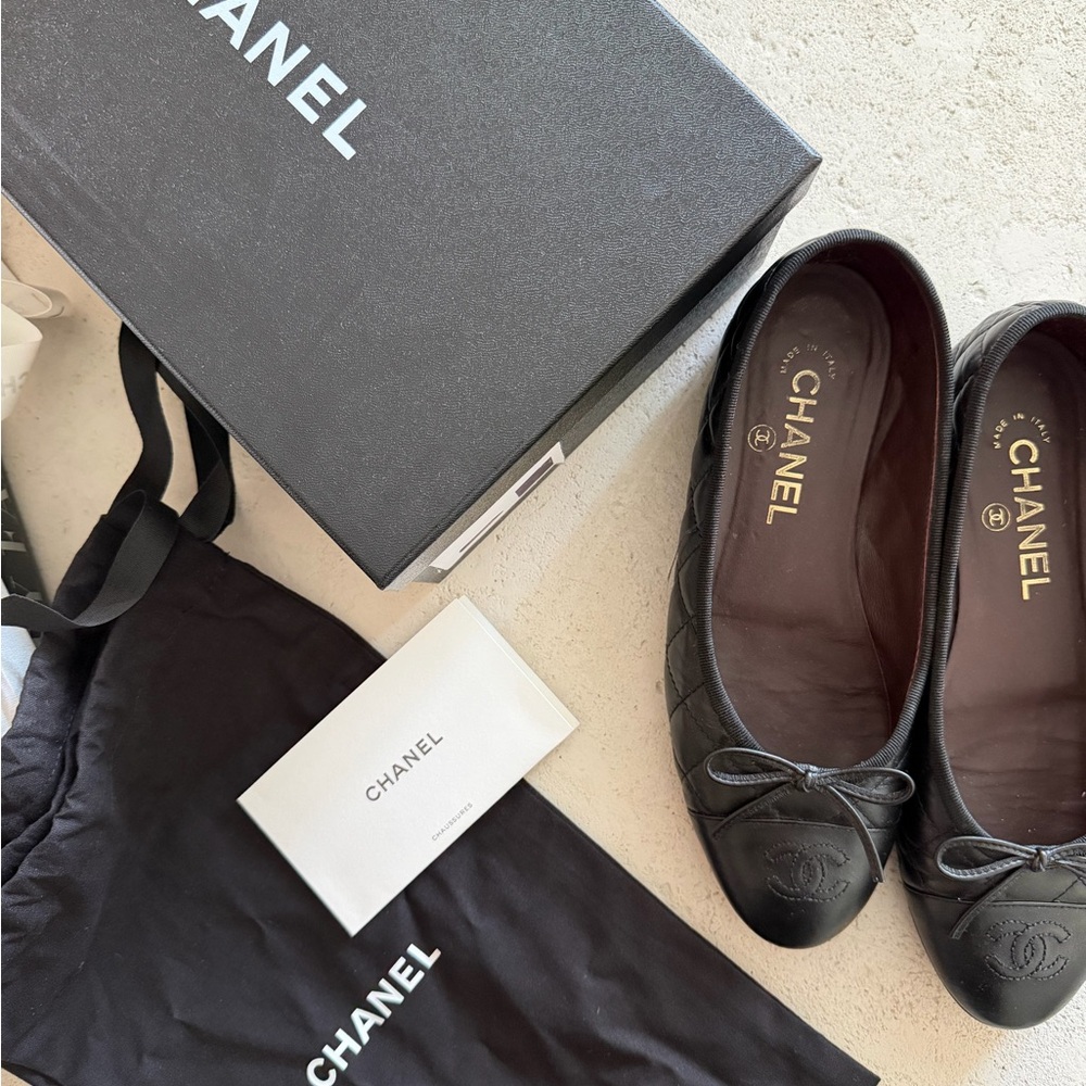Chanel Black Quilted Loafers